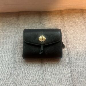 Kate Spade Black and Gold Compact Wallet